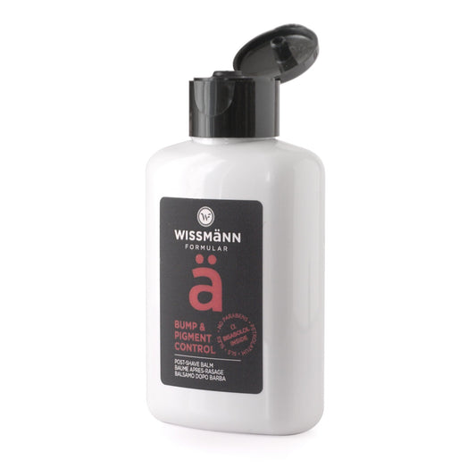 Post-shave balm bottle with the flip-top cap open